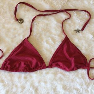 💎2xHP!💎GAP Body | RARE Burgundy String Bikini Top With Charms